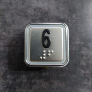 Przycisk "6" 12/24V podświetlenie czerwone DMG